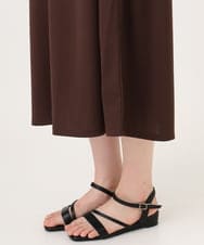 OLEID27089 eur3(エウルキューブ) 【WEB先行販売】【大きいサイズ/接触冷感/UVカット】メッシュレイヤードワンピース ダークブラウン