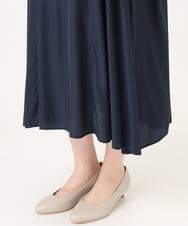 OLEID28169 eur3(エウルキューブ) 【WEB先行販売】【大きいサイズ/接触冷感】バンドカラーギャザーチュニック ネイビー