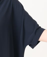 OLEID29099 eur3(エウルキューブ) 【WEB先行販売】【大きいサイズ/接触冷感】ヘムレースブラウスチュニック ネイビー