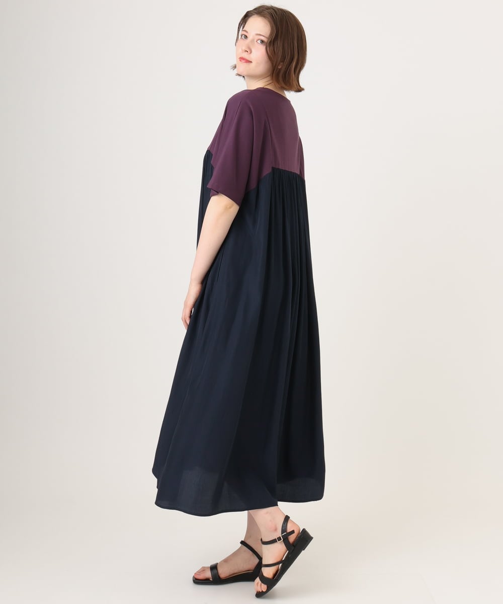 OLEID30139 eur3(エウルキューブ) 【大きいサイズ】ジャージーコンビドレス パープル