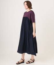 OLEID30139 eur3(エウルキューブ) 【WEB先行販売】【大きいサイズ】ジャージーコンビドレス パープル