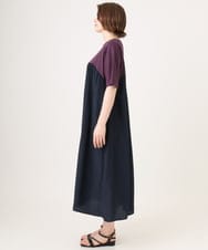 OLEID30139 eur3(エウルキューブ) 【WEB先行販売】【大きいサイズ】ジャージーコンビドレス パープル