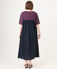 OLEID30139 eur3(エウルキューブ) 【WEB先行販売】【大きいサイズ】ジャージーコンビドレス パープル