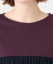 OLEID30139 eur3(エウルキューブ) 【WEB先行販売】【大きいサイズ】ジャージーコンビドレス パープル