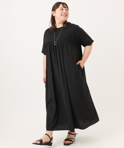 OLEID30139 eur3 【WEB先行販売】【大きいサイズ】ジャージーコンビドレス