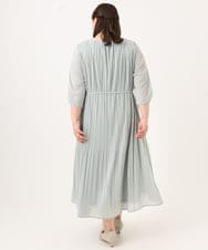 OLEID31189 eur3(エウルキューブ) 【大きいサイズ】プリーツワンピース ライトグリーン