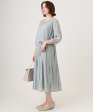 OLEID31189 eur3(エウルキューブ) 【大きいサイズ】プリーツワンピース ライトグリーン
