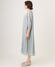 OLEID31189 eur3(エウルキューブ) 【大きいサイズ】プリーツワンピース ライトグリーン
