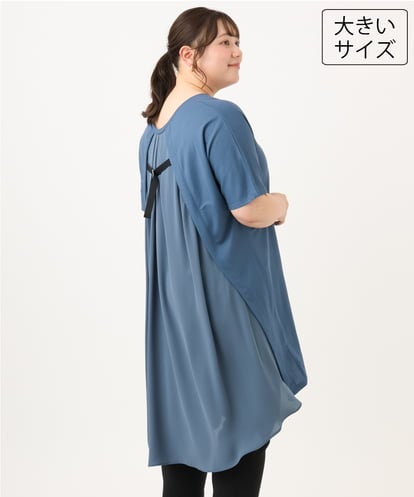 OLEID33089 eur3 【WEB先行販売】【大きいサイズ】ジャージーコンビチュニック
