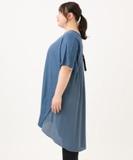 OLEID33089 eur3(エウルキューブ) 【WEB先行販売】【大きいサイズ】ジャージーコンビチュニック ブルー