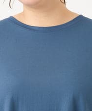 OLEID33089 eur3(エウルキューブ) 【WEB先行販売】【大きいサイズ】ジャージーコンビチュニック ブルー