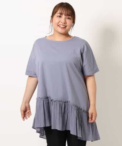 OLEIM61070 eur3 【大きいサイズ】コットンティアードチュニック