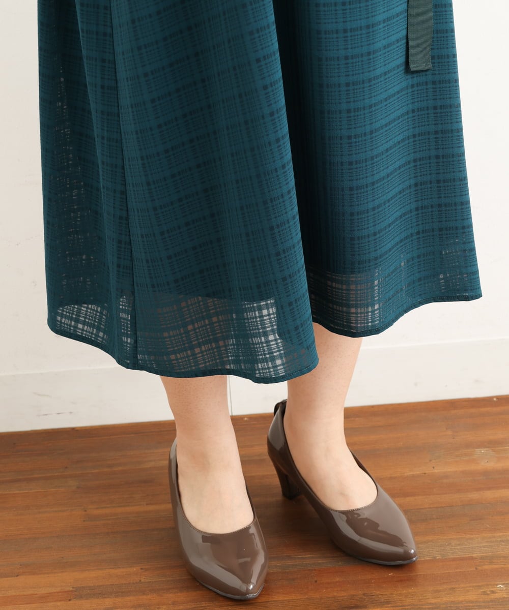 OLEIP53140 eur3(エウルキューブ) 【大きいサイズ/11号サイズあり】チェック柄ワンピース グリーン(35)