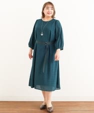 OLEIP53140 eur3(エウルキューブ) 【大きいサイズ/11号サイズあり】チェック柄ワンピース グリーン(35)