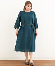 OLEIP53140 eur3(エウルキューブ) 【大きいサイズ/11号サイズあり】チェック柄ワンピース グリーン(35)