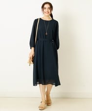 OLEIP53140 eur3(エウルキューブ) 【大きいサイズ/11号サイズあり】チェック柄ワンピース ネイビー(57)
