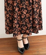 OLEIP54130 eur3(エウルキューブ) 【大きいサイズ/11号サイズあり】ボタニカルプリントワンピース ブラック(94)