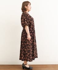 OLEIP54130 eur3(エウルキューブ) 【大きいサイズ/11号サイズあり】ボタニカルプリントワンピース ブラック(94)
