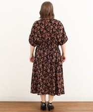 OLEIP54130 eur3(エウルキューブ) 【大きいサイズ/11号サイズあり】ボタニカルプリントワンピース ブラック(94)