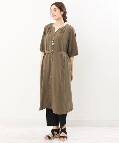 OLEIS39120 eur3 【大きいサイズ/11号サイズあり】ランタンスリーブワンピース