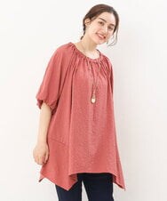 OLEIS40080 eur3(エウルキューブ) 【大きいサイズ】イレヘムフレアチュニック オレンジ(15)