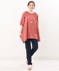 OLEIS40080 eur3(エウルキューブ) 【大きいサイズ】イレヘムフレアチュニック オレンジ(15)