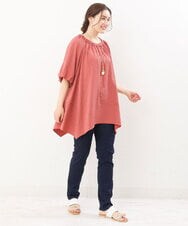 OLEIS40080 eur3(エウルキューブ) 【大きいサイズ】イレヘムフレアチュニック オレンジ(15)