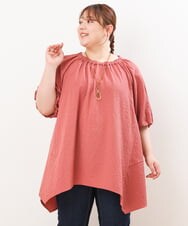 OLEIS40080 eur3(エウルキューブ) 【大きいサイズ】イレヘムフレアチュニック オレンジ(15)