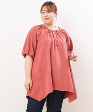 OLEIS40080 eur3(エウルキューブ) 【大きいサイズ】イレヘムフレアチュニック オレンジ(15)