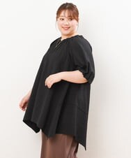 OLEIS40080 eur3(エウルキューブ) 【大きいサイズ】イレヘムフレアチュニック ブラック(94)
