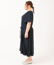 OLEIV36179 eur3(エウルキューブ) 【大きいサイズ/11号サイズあり】プリーツワンピース ネイビー(57)