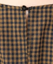OLEIV39099 eur3(エウルキューブ) 【大きいサイズ】ギンガムチェックシャーリングチュニック キャメル(83)