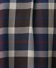 OLEJA01089 eur3(エウルキューブ) 【大きいサイズ】シアーチェックシャツチュニック ネイビー(57)