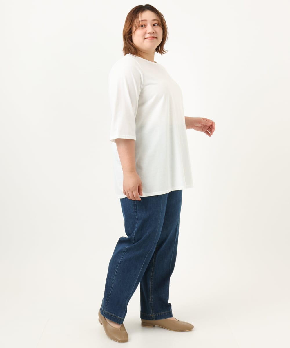 OLEJA02099 eur3(エウルキューブ) 【大きいサイズ/セットアイテム】レースキャミソール×Tシャツセット ホワイト(90)
