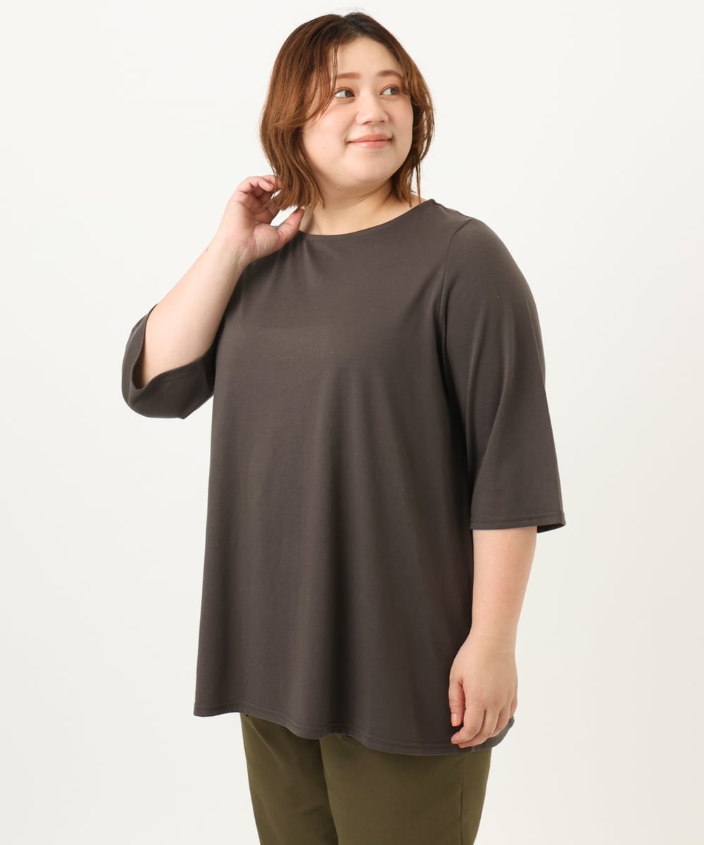 OLEJA02099 eur3(エウルキューブ) 【大きいサイズ/セットアイテム】レースキャミソール×Tシャツセット ブラック(94)