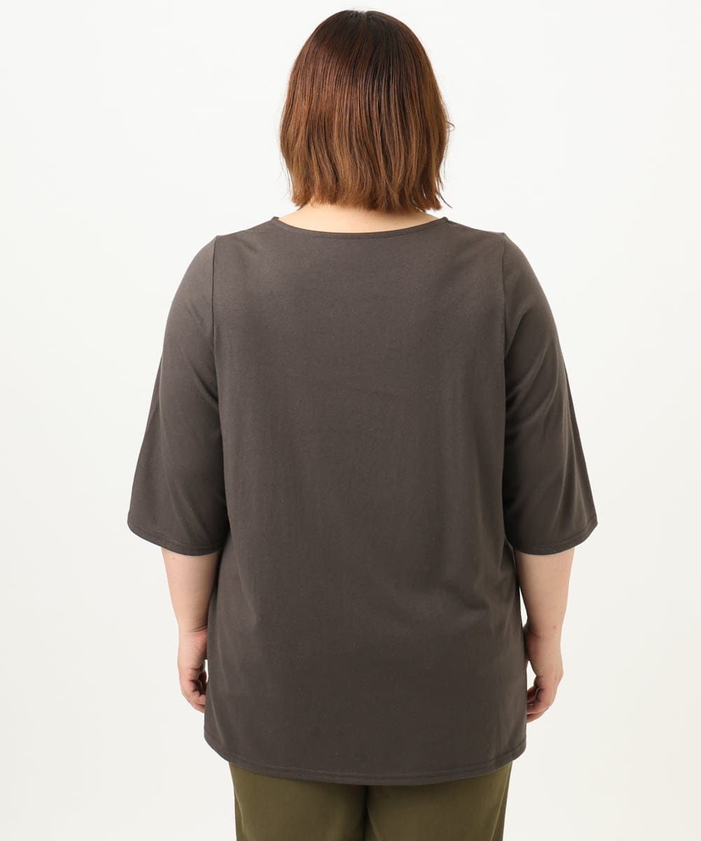 OLEJA02099 eur3(エウルキューブ) 【大きいサイズ/セットアイテム】レースキャミソール×Tシャツセット ブラック(94)
