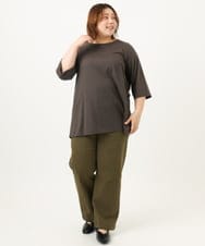 OLEJA02099 eur3(エウルキューブ) 【大きいサイズ/セットアイテム】レースキャミソール×Tシャツセット ブラック(94)