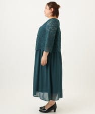 OLEJA03189 eur3(エウルキューブ) 【大きいサイズ】スカラレースワンピース グリーン(35)