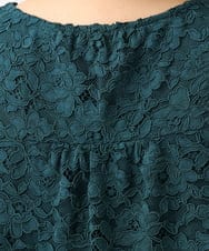 OLEJA03189 eur3(エウルキューブ) 【大きいサイズ】スカラレースワンピース グリーン(35)