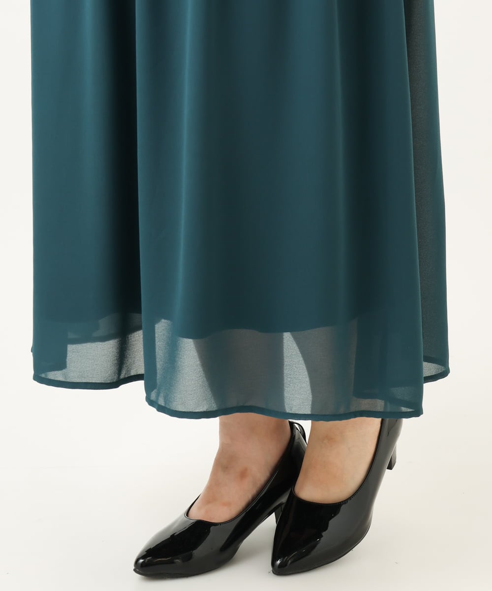 OLEJA03189 eur3(エウルキューブ) 【大きいサイズ】スカラレースワンピース グリーン(35)