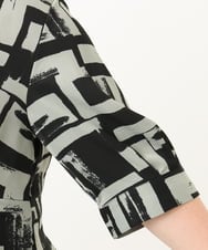 OLEJA11119 eur3(エウルキューブ) 【大きいサイズ/LAVEANGE×eur3】タックワンピース グレー(92)