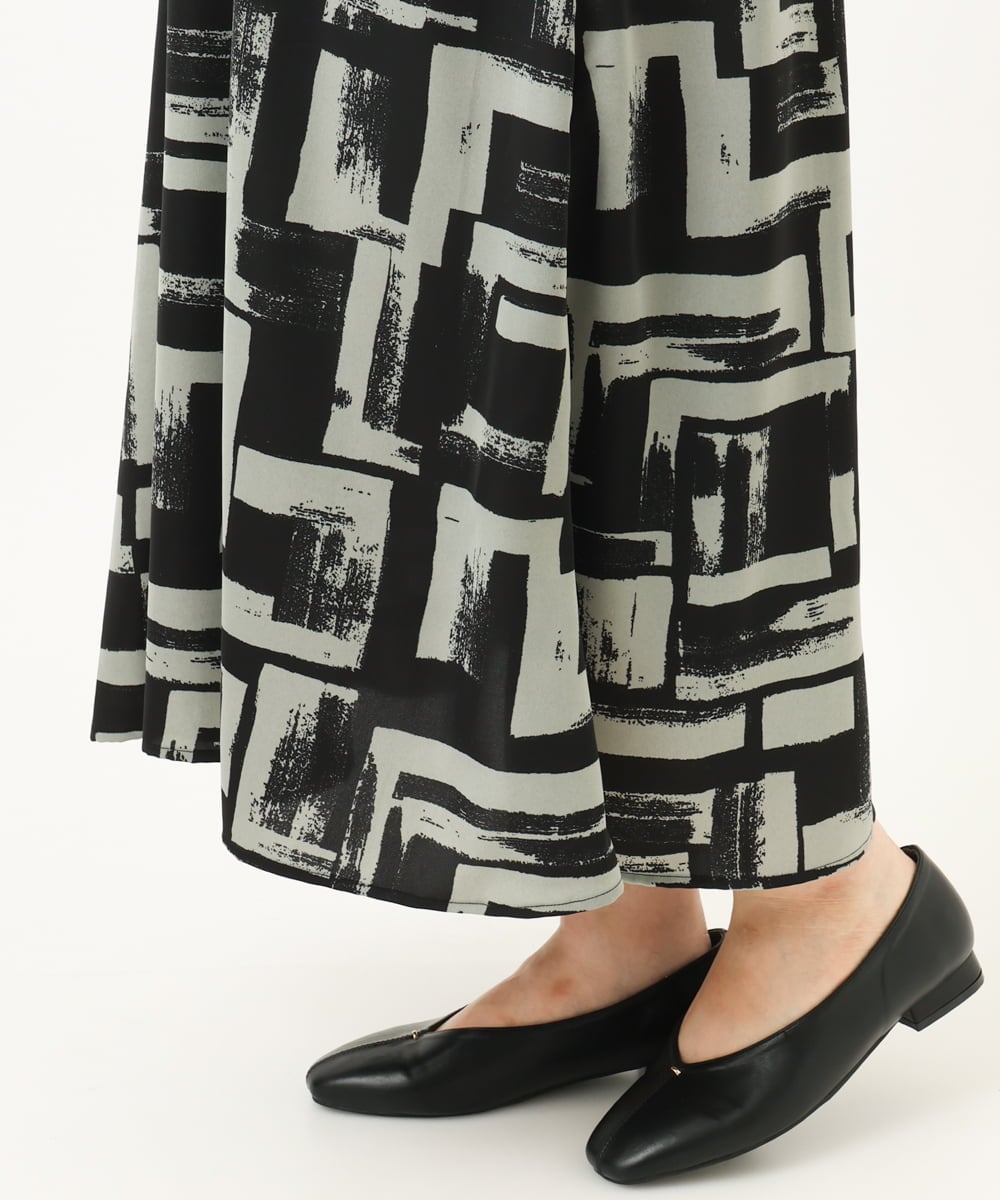 OLEJA11119 eur3(エウルキューブ) 【大きいサイズ/LAVEANGE×eur3】タックワンピース グレー(92)