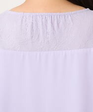 OLEJD01199 eur3(エウルキューブ) 【大きいサイズ】レースプリーツワンピース ラベンダー