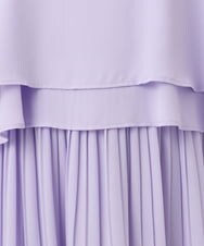 OLEJD01199 eur3(エウルキューブ) 【大きいサイズ】レースプリーツワンピース ラベンダー