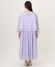 OLEJD01199 eur3(エウルキューブ) 【大きいサイズ】レースプリーツワンピース ラベンダー