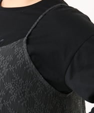 OLEJD02099 eur3(エウルキューブ) 【大きいサイズ】レースキャミワンピース ダークグレー