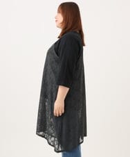 OLEJD02099 eur3(エウルキューブ) 【大きいサイズ】レースキャミワンピース ダークグレー