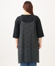 OLEJD02099 eur3(エウルキューブ) 【大きいサイズ】レースキャミワンピース ダークグレー
