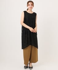 OLEJD02099 eur3(エウルキューブ) 【大きいサイズ】レースキャミワンピース ブラック