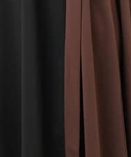 OLEJD04129 eur3(エウルキューブ) 【大きいサイズ/LAVEANGE×eur3】バイカラーノースリーブワンピース ブラック